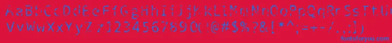 Phantomime Font – Blue Fonts on Red Background