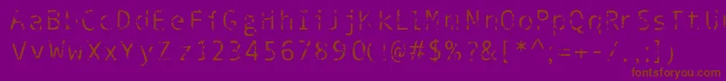 Phantomime Font – Brown Fonts on Purple Background