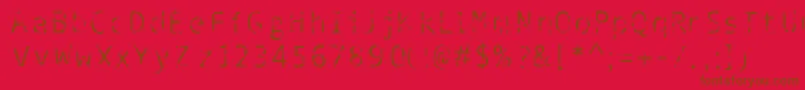 Phantomime Font – Brown Fonts on Red Background