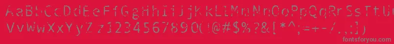 Phantomime Font – Gray Fonts on Red Background
