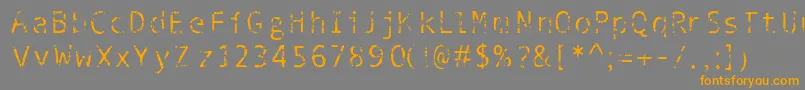 Phantomime Font – Orange Fonts on Gray Background