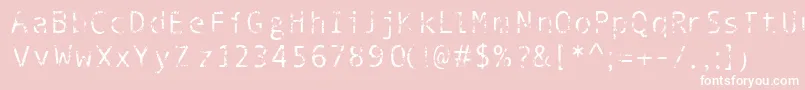Phantomime Font – White Fonts on Pink Background