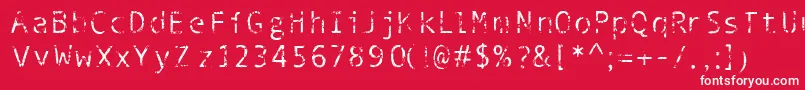Phantomime Font – White Fonts on Red Background
