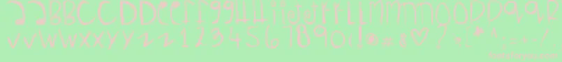 Happyprada Font – Pink Fonts on Green Background