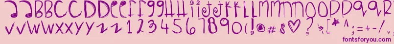 Happyprada Font – Purple Fonts on Pink Background