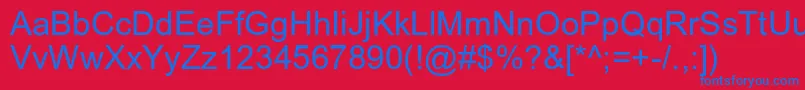 Dixon Font – Blue Fonts on Red Background