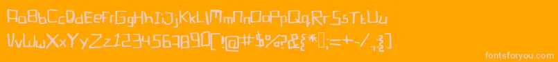 Blockinbasic Font – Pink Fonts on Orange Background