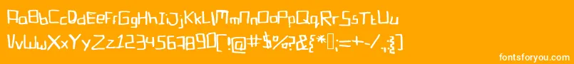 Blockinbasic Font – White Fonts on Orange Background