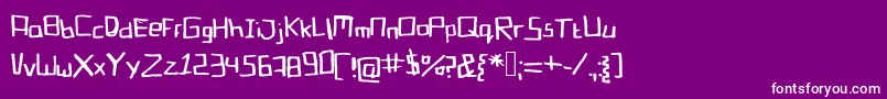 Blockinbasic Font – White Fonts on Purple Background