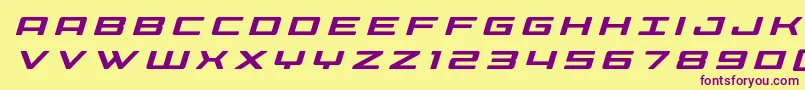 Phoeniciatitleital Font – Purple Fonts on Yellow Background