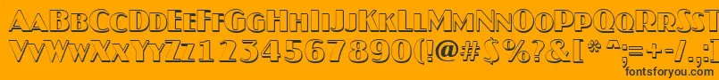 AJaspercapssh Font – Black Fonts on Orange Background