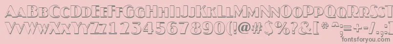 AJaspercapssh Font – Gray Fonts on Pink Background