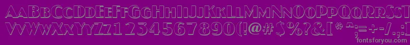 AJaspercapssh Font – Gray Fonts on Purple Background