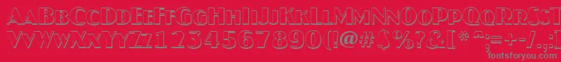 AJaspercapssh Font – Gray Fonts on Red Background