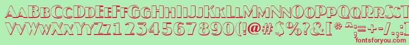 AJaspercapssh Font – Red Fonts on Green Background