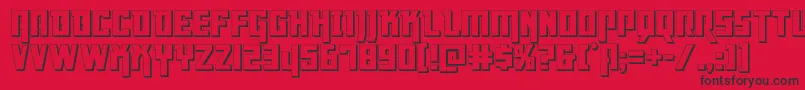 Dangerflight3D Font – Black Fonts on Red Background