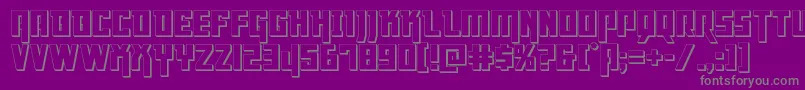 Dangerflight3D Font – Gray Fonts on Purple Background