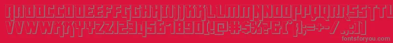 Dangerflight3D Font – Gray Fonts on Red Background