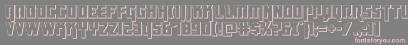 Dangerflight3D Font – Pink Fonts on Gray Background