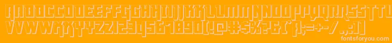 Dangerflight3D Font – Pink Fonts on Orange Background