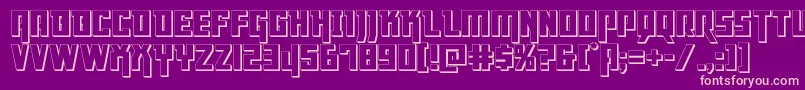 Dangerflight3D Font – Pink Fonts on Purple Background