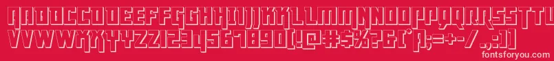 Dangerflight3D Font – Pink Fonts on Red Background