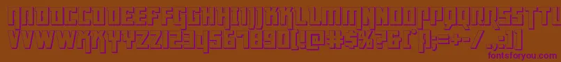 Dangerflight3D Font – Purple Fonts on Brown Background