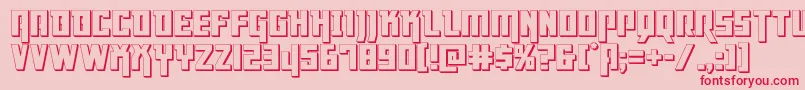 Dangerflight3D Font – Red Fonts on Pink Background