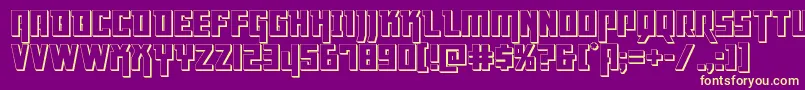 Dangerflight3D Font – Yellow Fonts on Purple Background