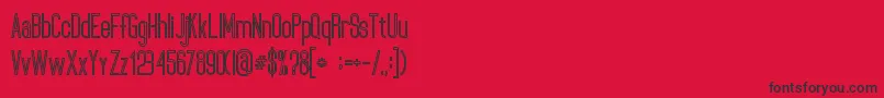 フォントUltimatumBoldLine – 赤い背景に黒い文字