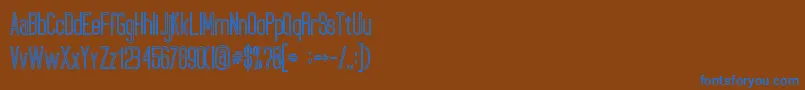 UltimatumBoldLine Font – Blue Fonts on Brown Background