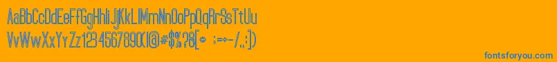 UltimatumBoldLine Font – Blue Fonts on Orange Background