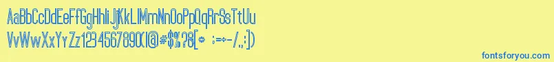 UltimatumBoldLine Font – Blue Fonts on Yellow Background