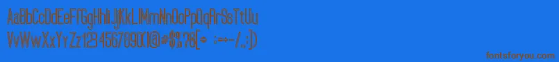UltimatumBoldLine Font – Brown Fonts on Blue Background