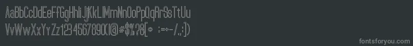 UltimatumBoldLine Font – Gray Fonts on Black Background