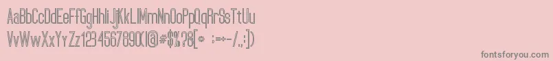 フォントUltimatumBoldLine – ピンクの背景に灰色の文字