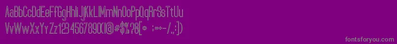 Fonte UltimatumBoldLine – fontes cinzas em um fundo violeta