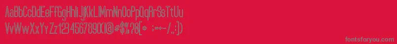 UltimatumBoldLine Font – Gray Fonts on Red Background