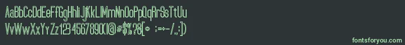UltimatumBoldLine Font – Green Fonts on Black Background