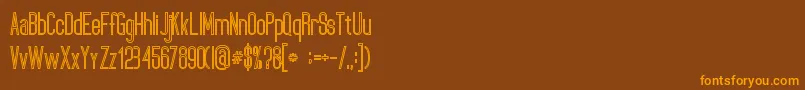 UltimatumBoldLine Font – Orange Fonts on Brown Background
