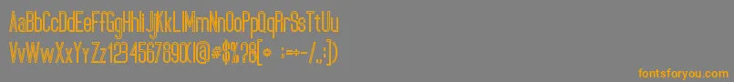 UltimatumBoldLine Font – Orange Fonts on Gray Background
