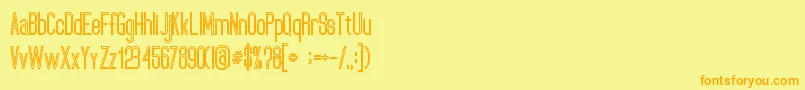 UltimatumBoldLine Font – Orange Fonts on Yellow Background