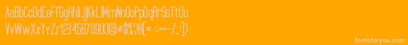 UltimatumBoldLine Font – Pink Fonts on Orange Background