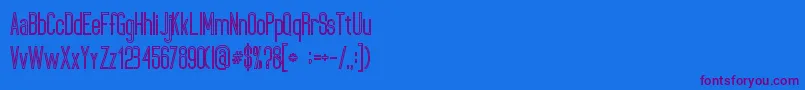 UltimatumBoldLine-Schriftart – Violette Schriften auf blauem Hintergrund