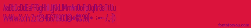 UltimatumBoldLine-Schriftart – Violette Schriften auf rotem Hintergrund