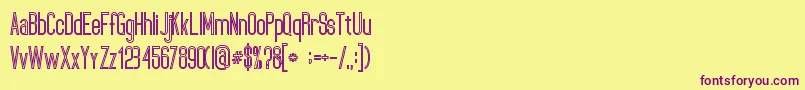 UltimatumBoldLine Font – Purple Fonts on Yellow Background