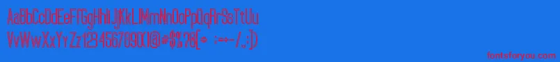 UltimatumBoldLine Font – Red Fonts on Blue Background