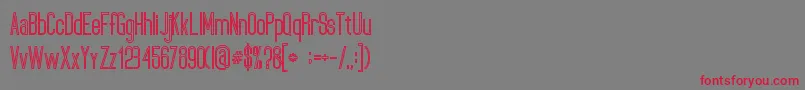 UltimatumBoldLine Font – Red Fonts on Gray Background