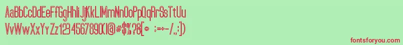 UltimatumBoldLine Font – Red Fonts on Green Background