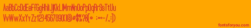 UltimatumBoldLine Font – Red Fonts on Orange Background